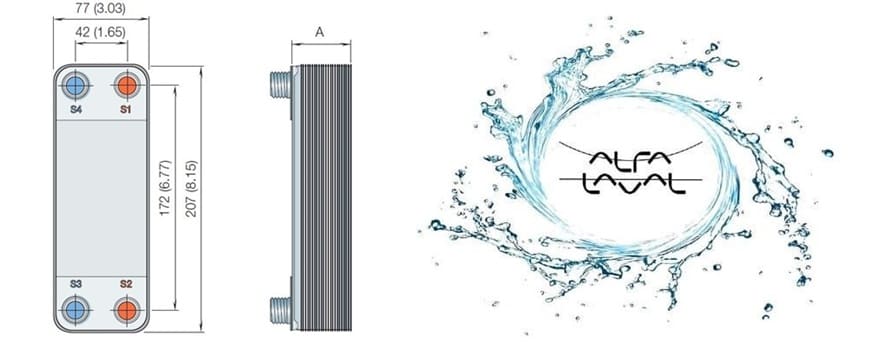 Продажа паяных пластинчатых теплообменников Alfa Laval AlfaNova 14