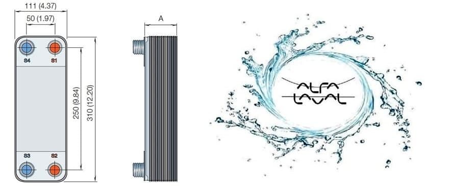 Продажа паяных пластинчатых теплообменников Alfa Laval AlfaNova 27