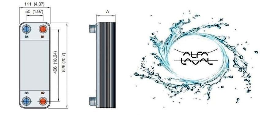 Продажа паяных пластинчатых теплообменников Alfa Laval AlfaNova 52