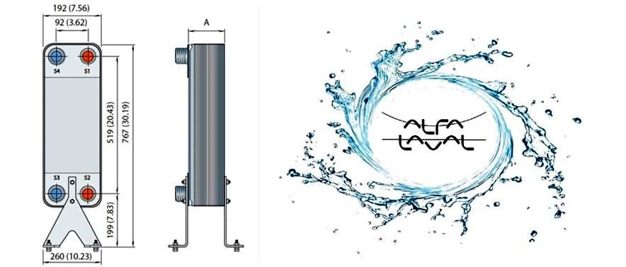 Продажа паяных пластинчатых теплообменников Alfa Laval AlfaNova 76