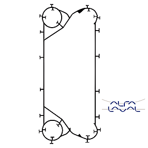 Уплотнение TS6M EPDM для теплообменника Alfa Laval TS6-M, AQ2-S (фото)