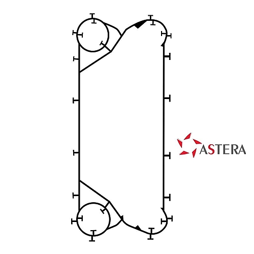 Прокладка EPDM для теплообменника Astera S04 EPDM  (фото)