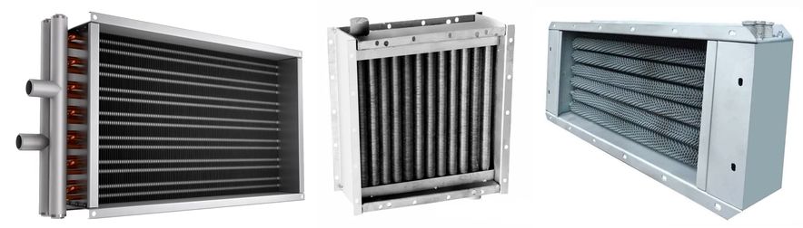 Виды калориферов: водяные, паровые и электрические